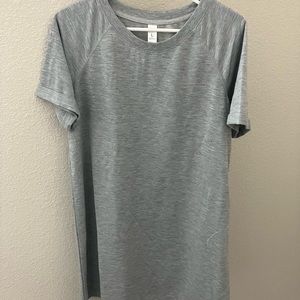 NWT Just be women’s large heather gray t-shirt dress 100% polyester